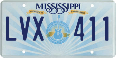 MS license plate LVX411