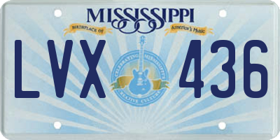 MS license plate LVX436
