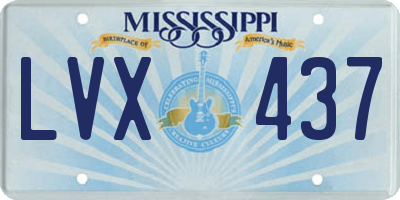 MS license plate LVX437