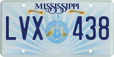 MS license plate LVX438
