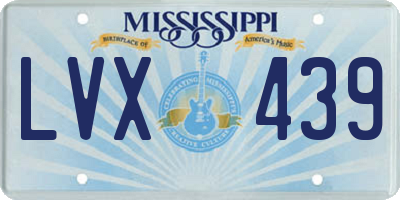 MS license plate LVX439