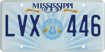 MS license plate LVX446
