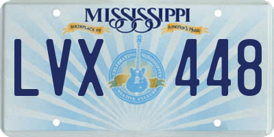 MS license plate LVX448