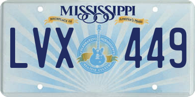 MS license plate LVX449