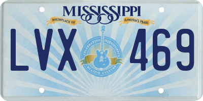 MS license plate LVX469