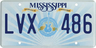 MS license plate LVX486