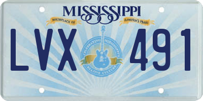 MS license plate LVX491
