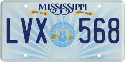 MS license plate LVX568