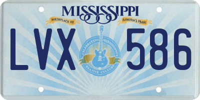 MS license plate LVX586