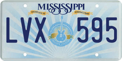 MS license plate LVX595