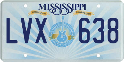 MS license plate LVX638