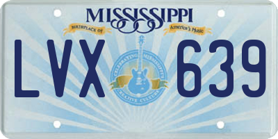 MS license plate LVX639
