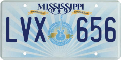 MS license plate LVX656