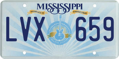 MS license plate LVX659