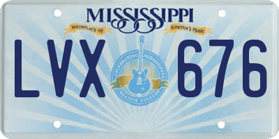 MS license plate LVX676