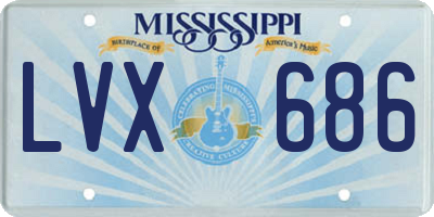 MS license plate LVX686