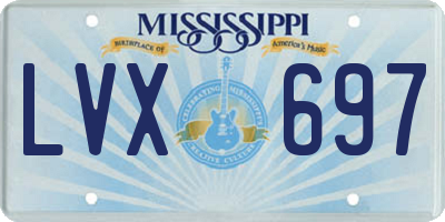 MS license plate LVX697