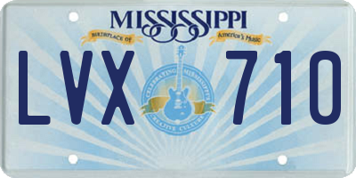 MS license plate LVX710