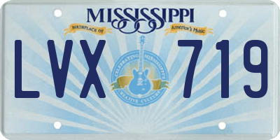 MS license plate LVX719