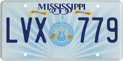 MS license plate LVX779