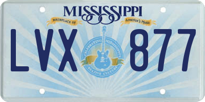 MS license plate LVX877