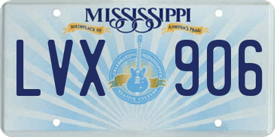 MS license plate LVX906