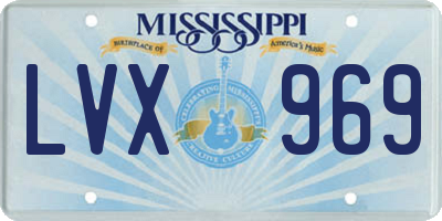 MS license plate LVX969