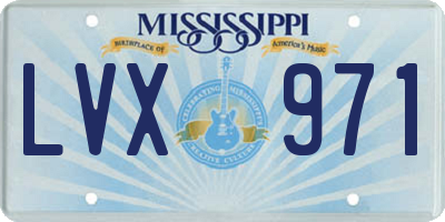 MS license plate LVX971