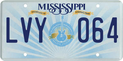 MS license plate LVY064