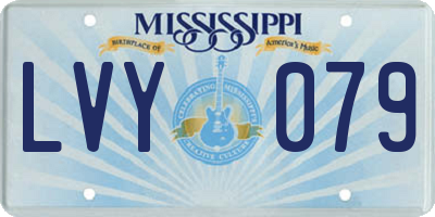 MS license plate LVY079