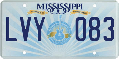 MS license plate LVY083