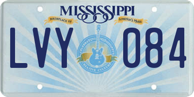 MS license plate LVY084