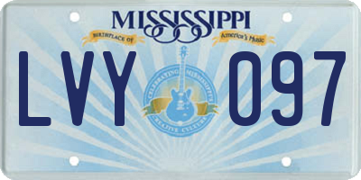 MS license plate LVY097