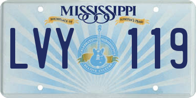 MS license plate LVY119