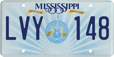 MS license plate LVY148