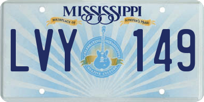 MS license plate LVY149