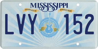 MS license plate LVY152