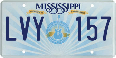 MS license plate LVY157