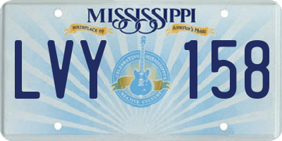 MS license plate LVY158