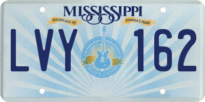 MS license plate LVY162