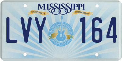 MS license plate LVY164