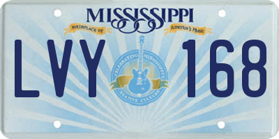 MS license plate LVY168
