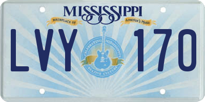MS license plate LVY170