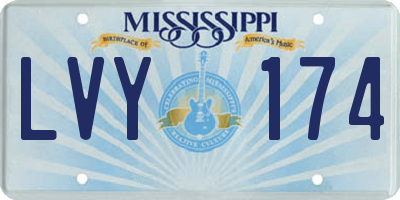 MS license plate LVY174