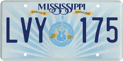 MS license plate LVY175