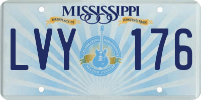 MS license plate LVY176