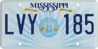 MS license plate LVY185