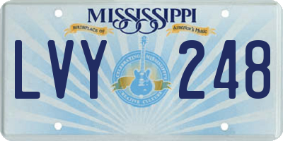 MS license plate LVY248