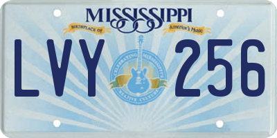MS license plate LVY256