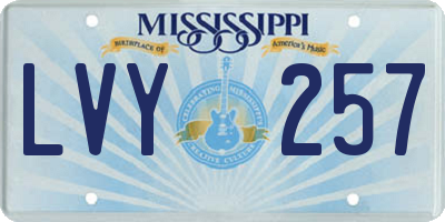MS license plate LVY257